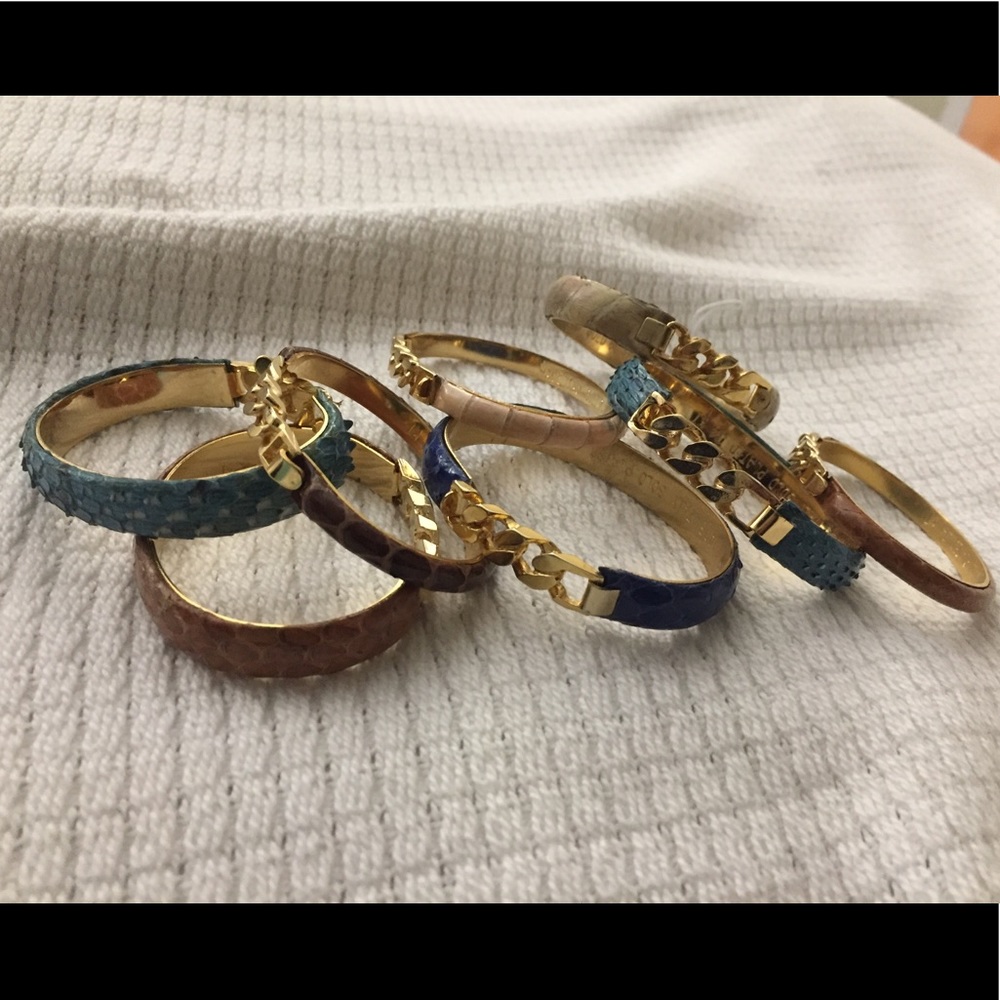 Italian made leather bangles